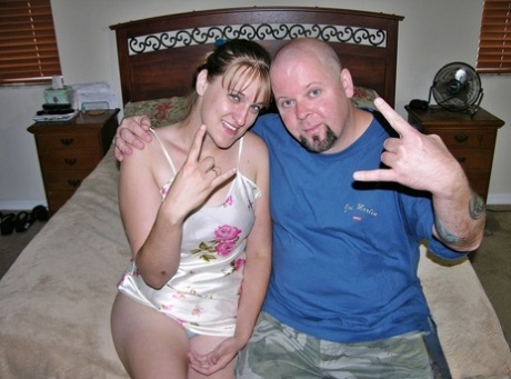 First timer in silk lingerie takes an external cumshot after fucking bald dude
