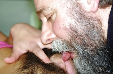 Cute euro brunette sucks older man dick and takes internal cumshot