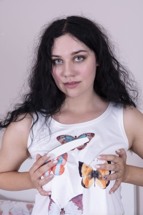 Hot amateur Alicija Castro strips & flaunts her saggy tits and hairy pussy